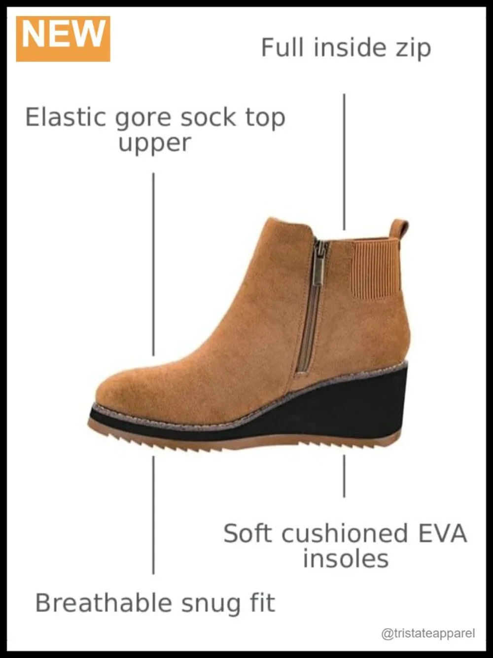Corkys Footwear Apple Sauced Wedge Bootie 2.25 Heel Faux Suede Ankle Boot